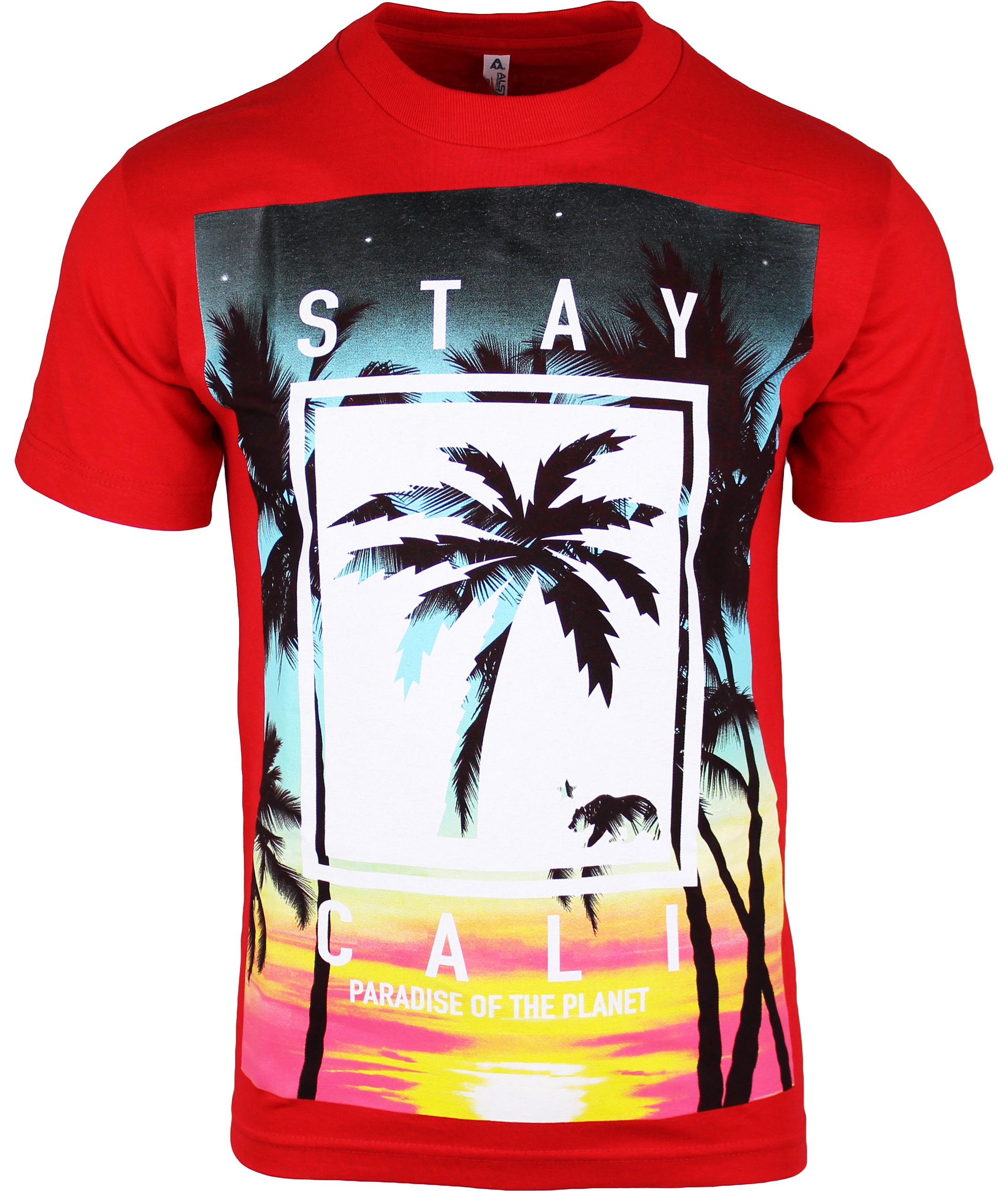 Stay Cali Mens California Shirts and Tank Tops Pardise of the Planet